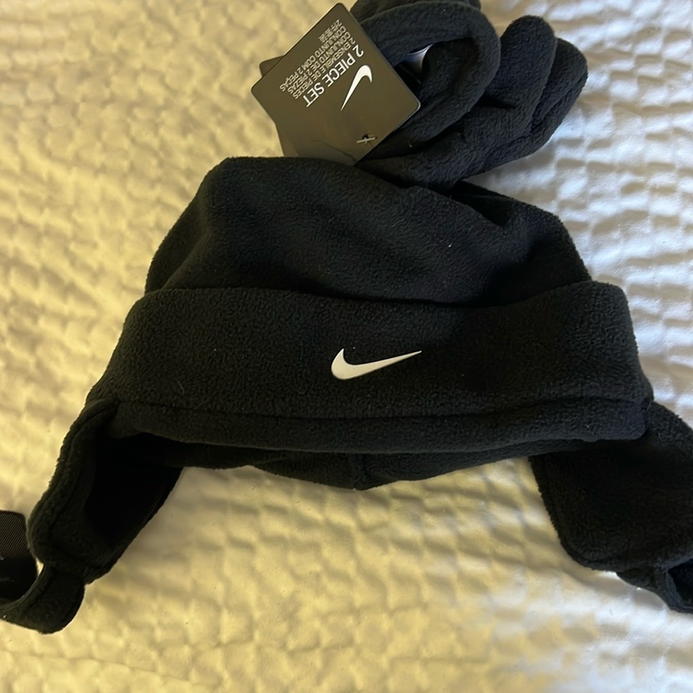 NEW!!! Nike Arctic Fleece Chin Strap Hat & Mitten Sets
